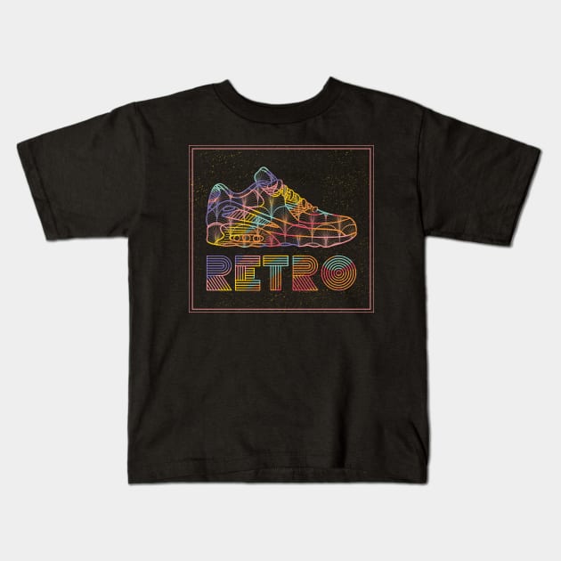 Retro Shoe Kids T-Shirt by LR_Collections